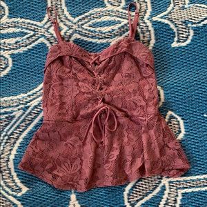 Pink express peplum top